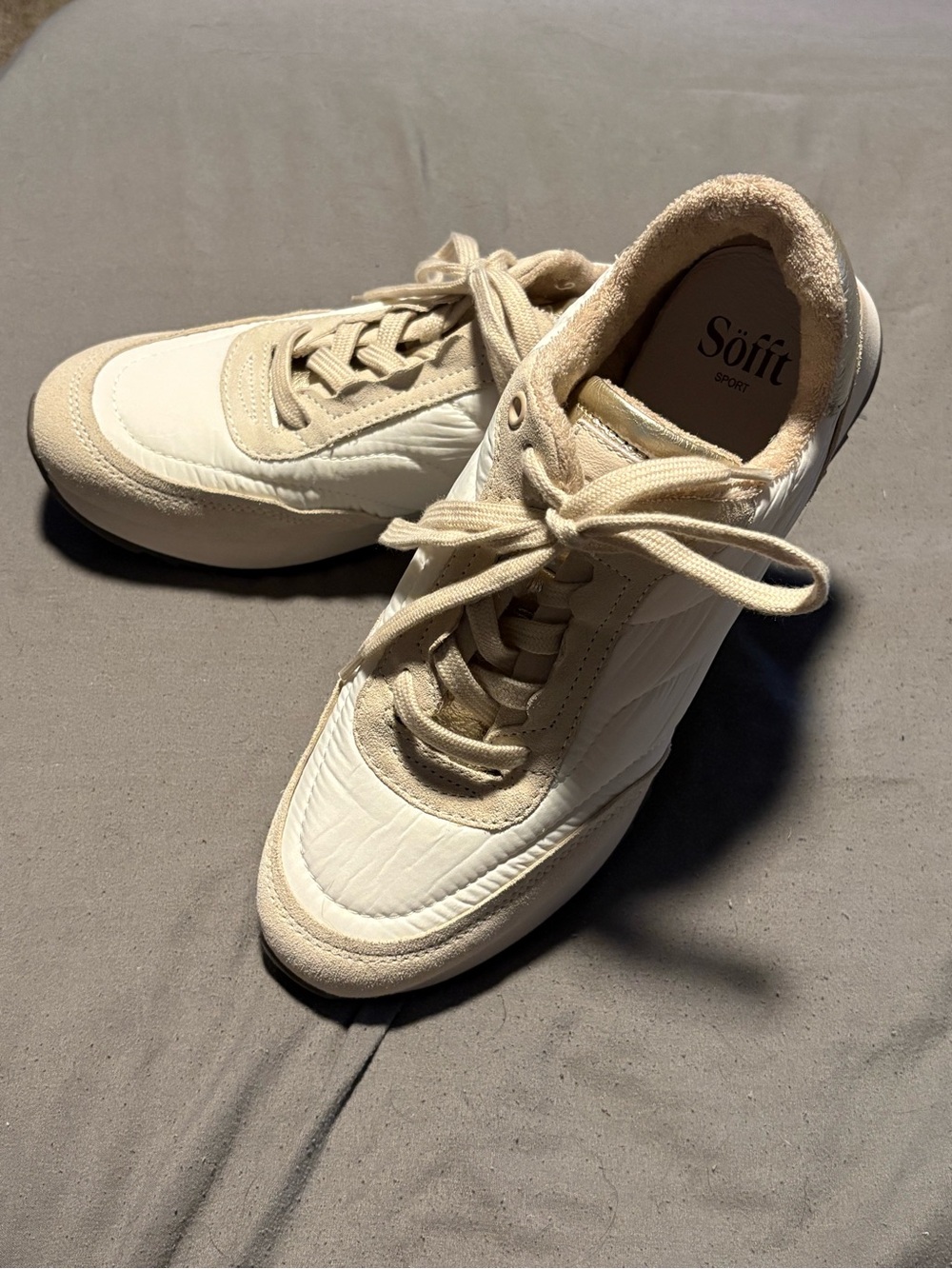 Cream and Beige Women's Sneaker